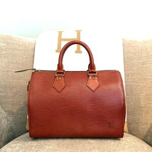 Authentic Louis Vuitton Kenya Speedy 25 bag brown Epi leather